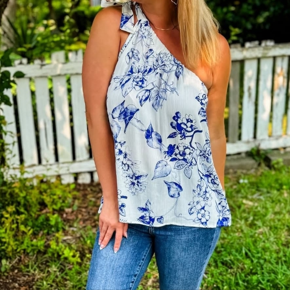 Brand New One Shoulder Floral Top